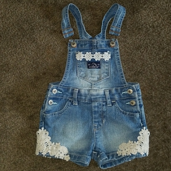 little girl short overalls